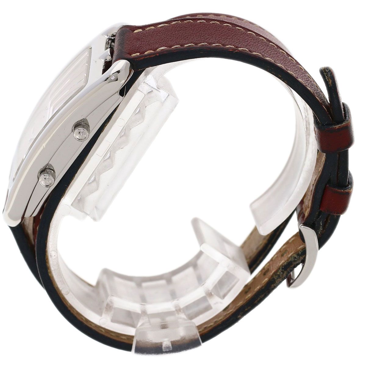 Hermes Cape Cod Duzon Double Tour Watch SS Leather — view 2