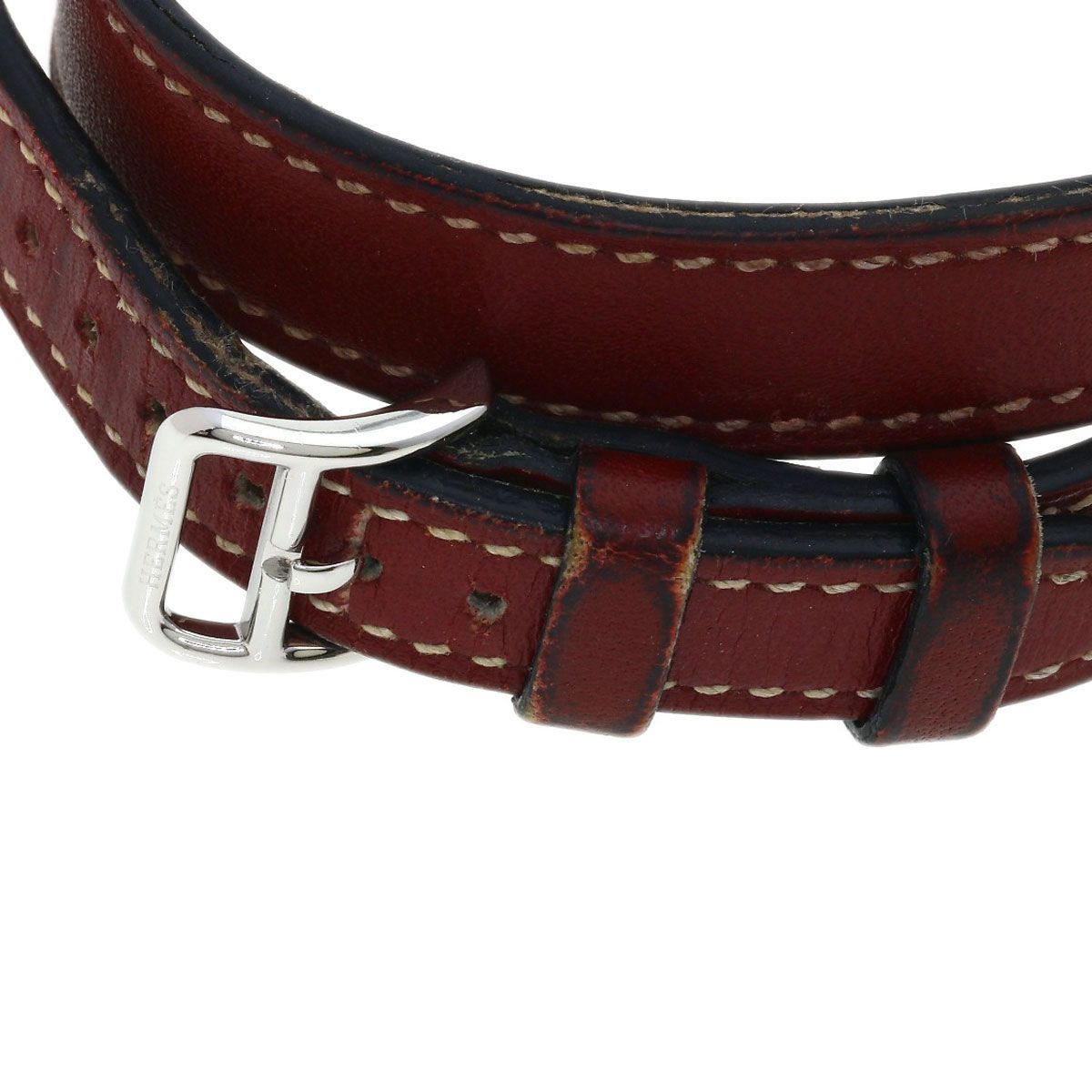 Hermes Cape Cod Duzon Double Tour Watch SS Leather — view 8
