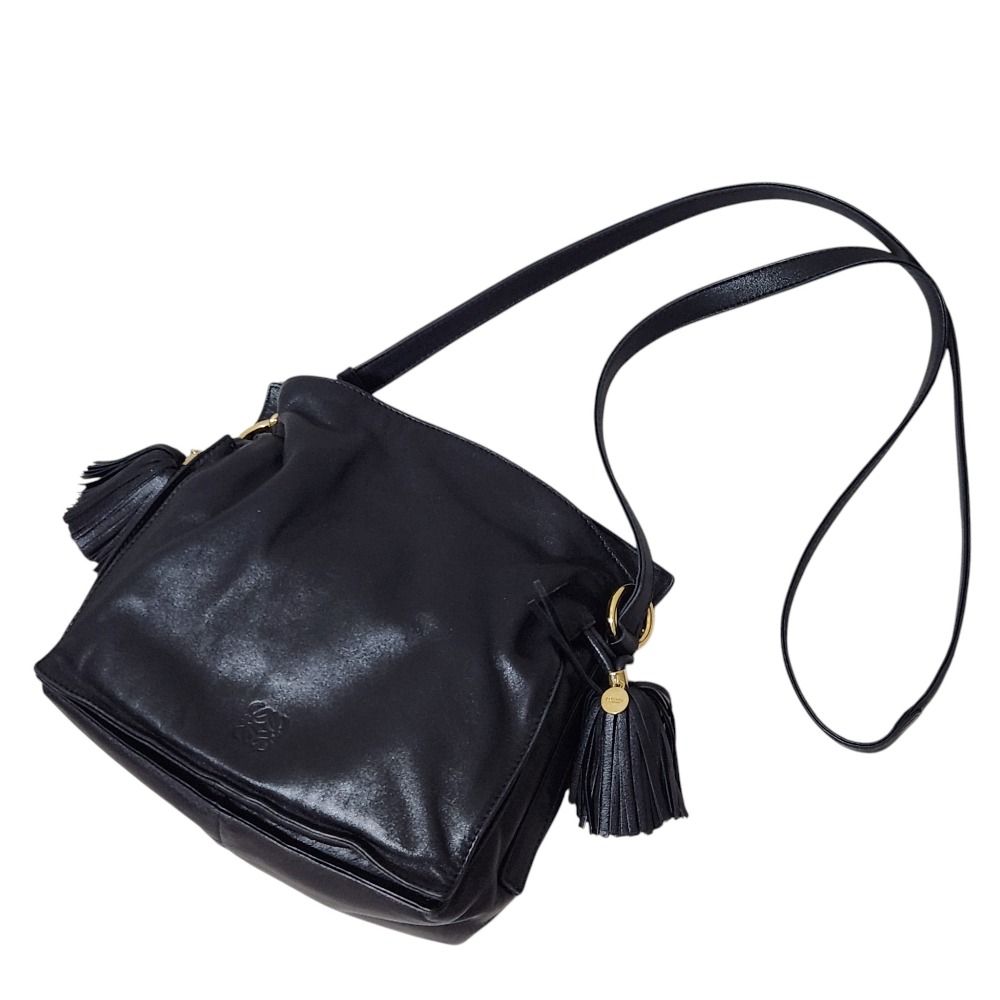 Loewe Flamenco 22 Nappa Leather Shoulder Bag Black — view 5