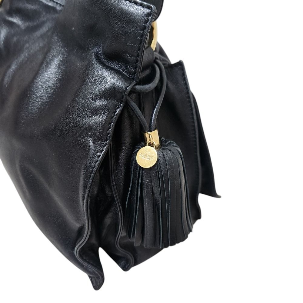 Loewe Flamenco 22 Nappa Leather Shoulder Bag Black — view 9