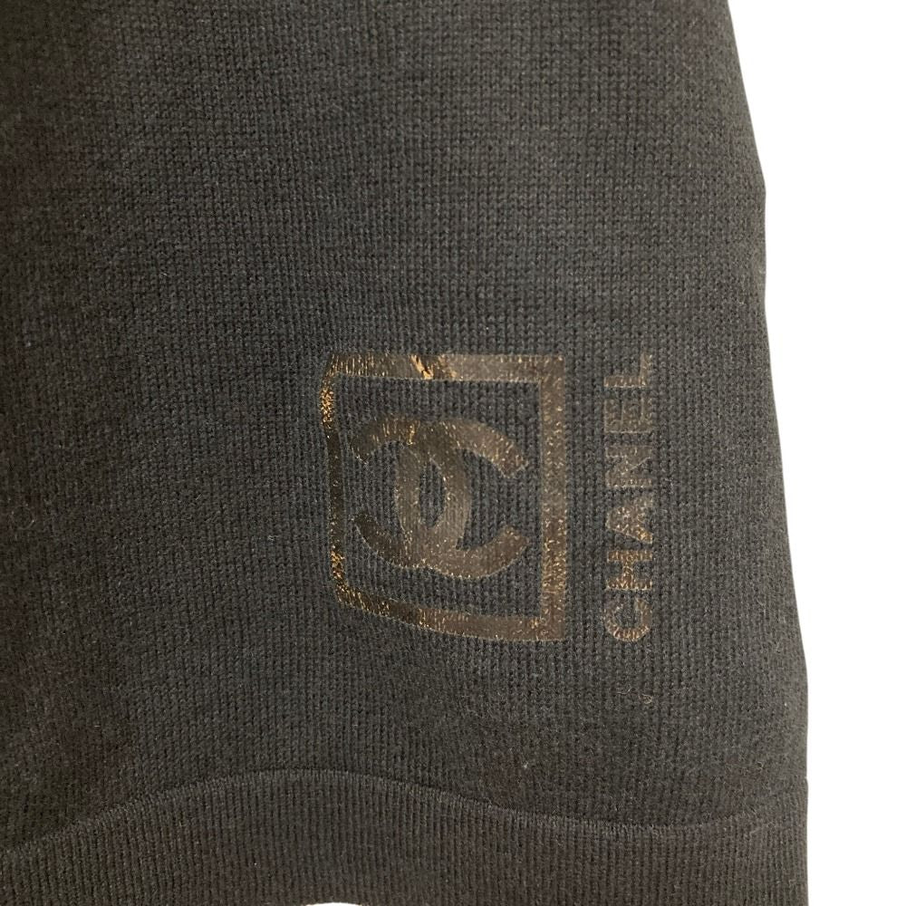 Chanel Sports Line CC Logo Knit Sweater 38 Black — view 4