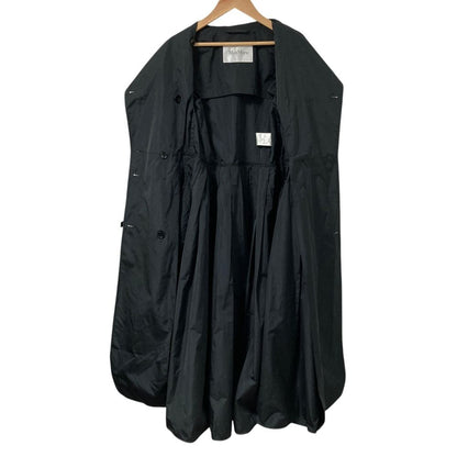 Max Mara Polyester Flare Trench Coat 36 Black — view 3