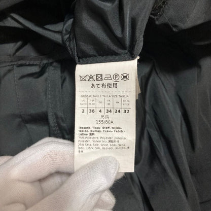 Max Mara Polyester Flare Trench Coat 36 Black