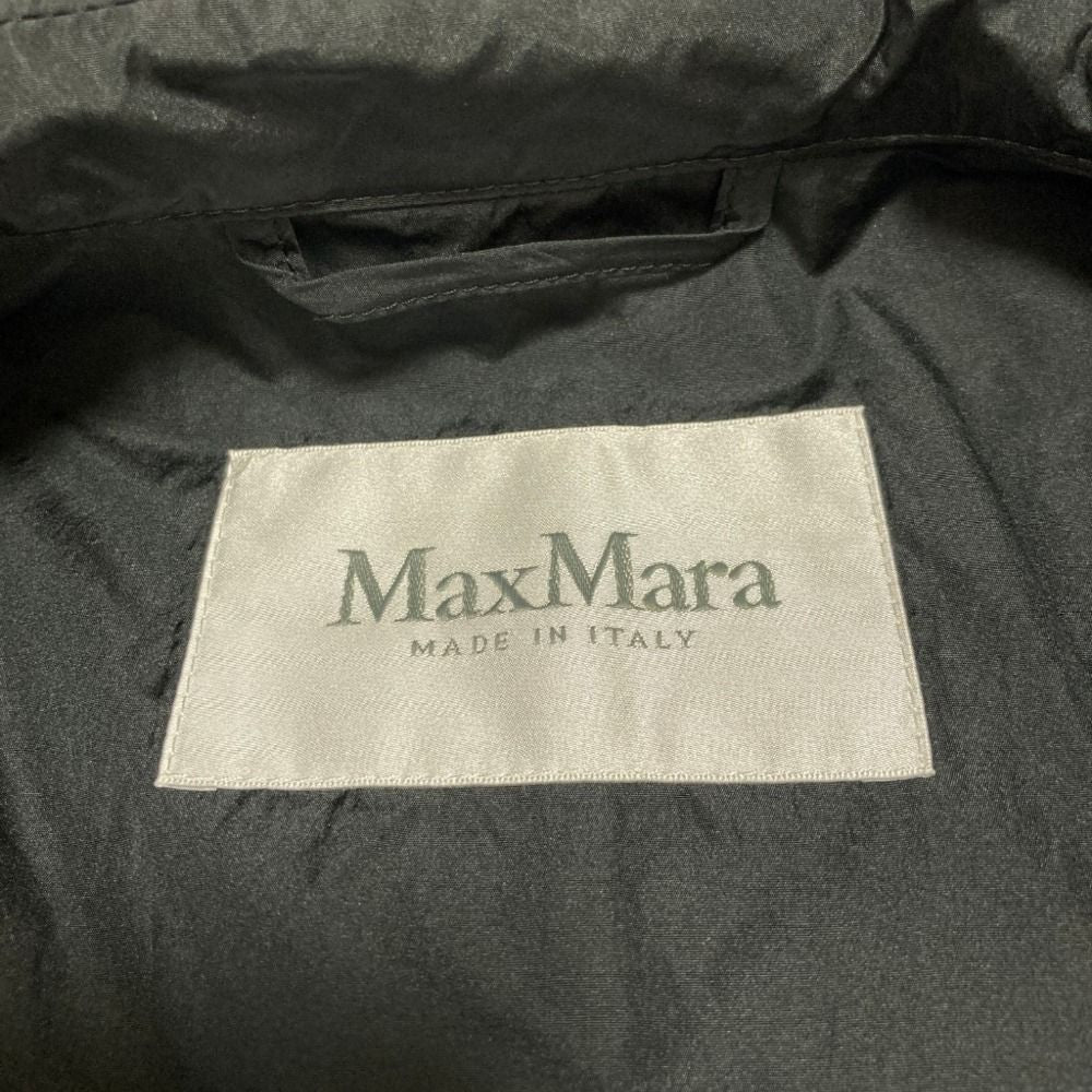 Max Mara Polyester Flare Trench Coat 36 Black