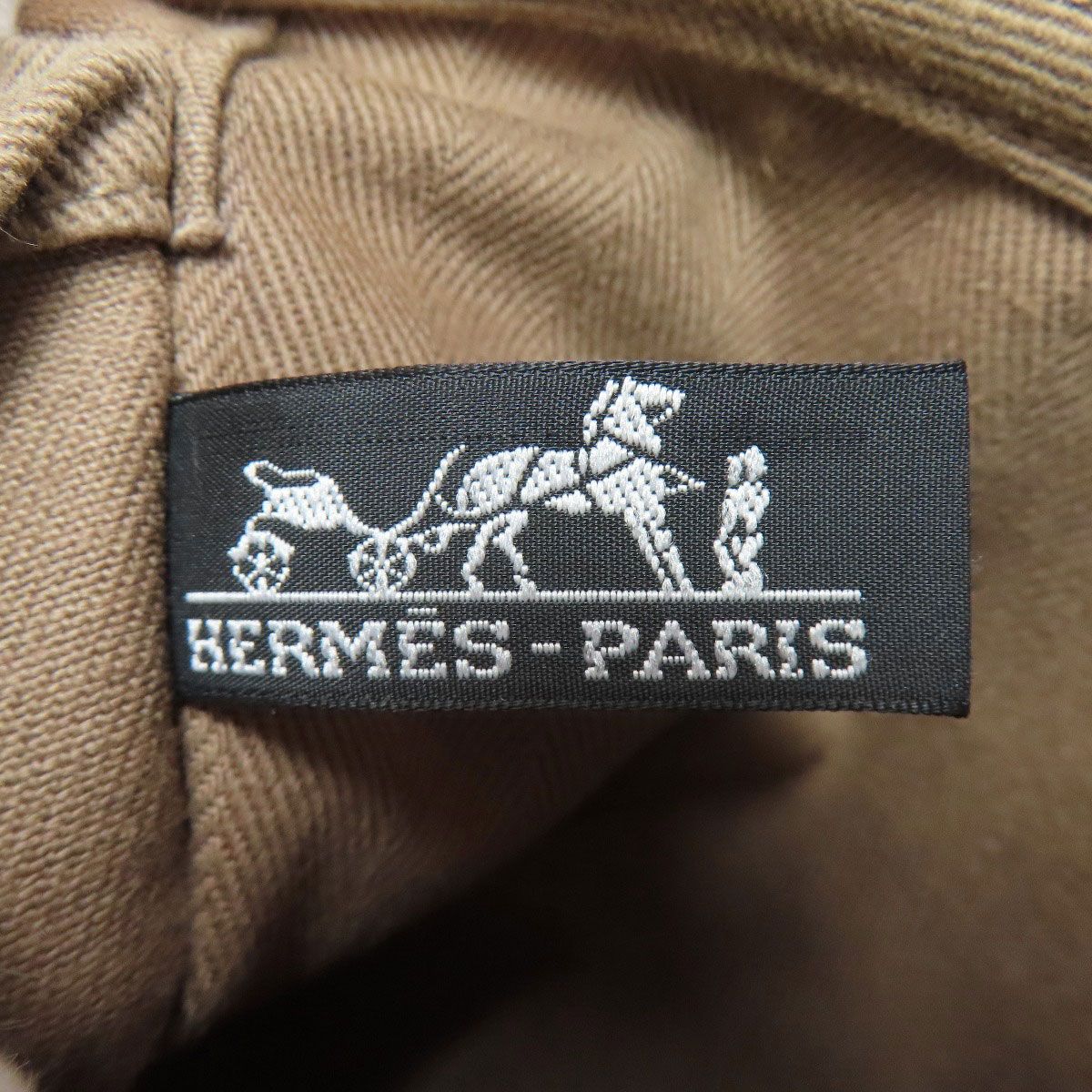 Hermes Valparaiso PM Etoupe Silver Handbag Toileche Blanc — view 6