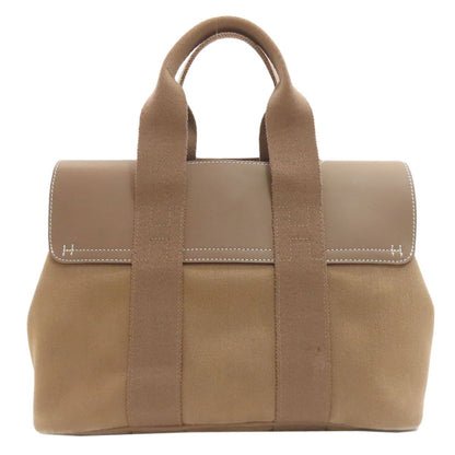 Hermes Valparaiso PM Etoupe Silver Handbag Toileche Blanc — view 2