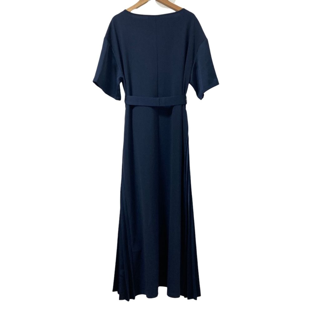 Max Mara Weekend Side Pleats Long Dress S Navy — view 2
