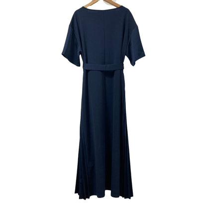 Max Mara Weekend Side Pleats Long Dress S Navy — view 2