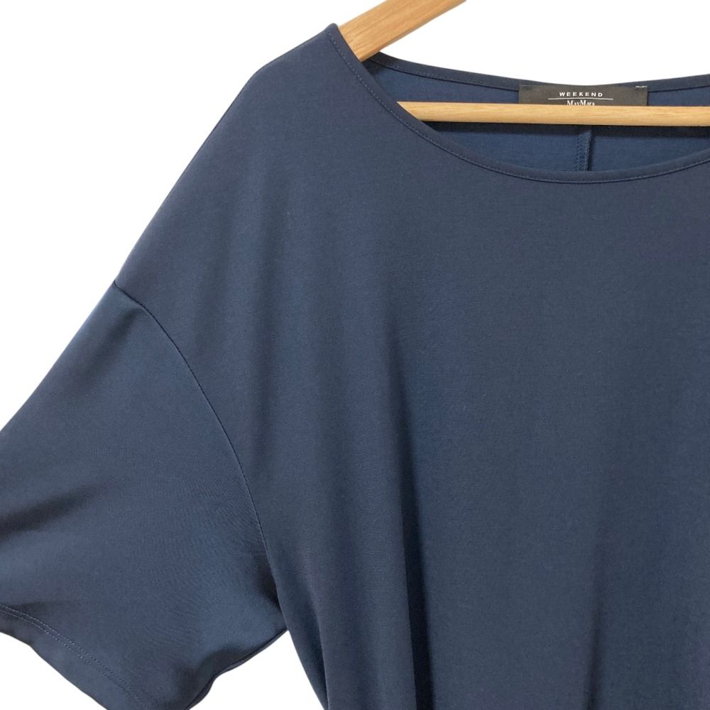 Max Mara Weekend Side Pleats Long Dress S Navy — view 4