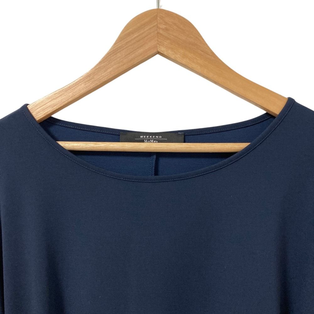 Max Mara Weekend Side Pleats Long Dress S Navy — view 3