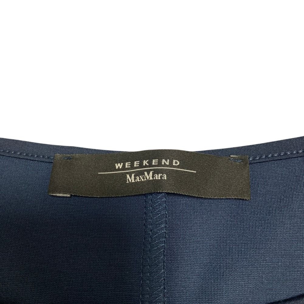Max Mara Weekend Side Pleats Long Dress S Navy — view 7