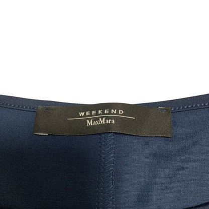 Max Mara Weekend Side Pleats Long Dress S Navy — view 7