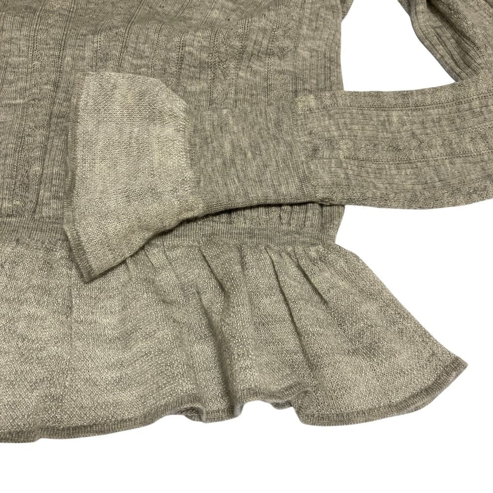 Chanel Cashmere V-neck Knit Top Sweater 38 Gray — view 5