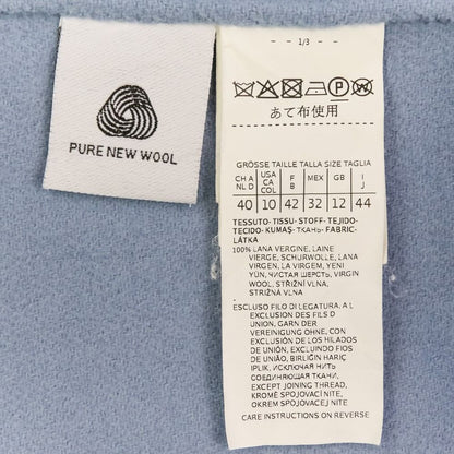 Max Mara 'S Cucito a Mano Wool Belted River Coat 44 Light Blue — view 8