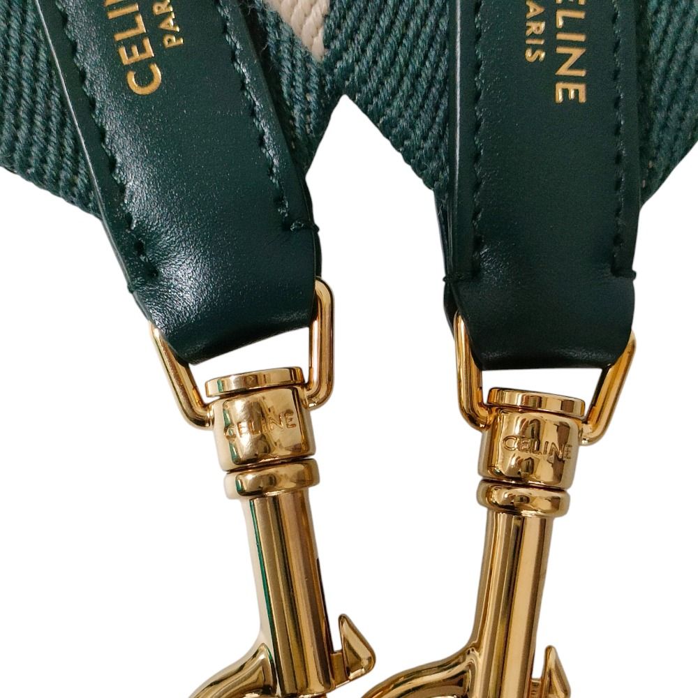 Celine Bicolor Longs Shoulder Trap Green — view 5