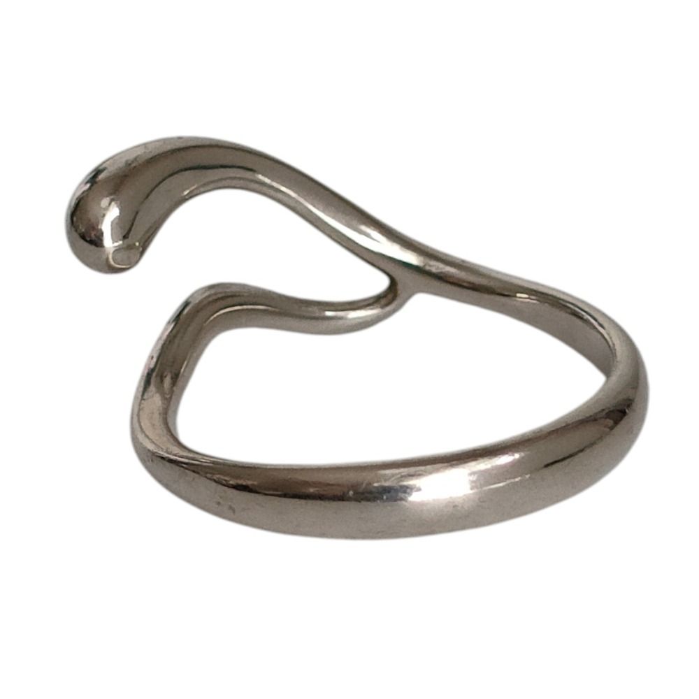 Tiffany & Co 925 Teardrop Wave Ring Silver — view 2