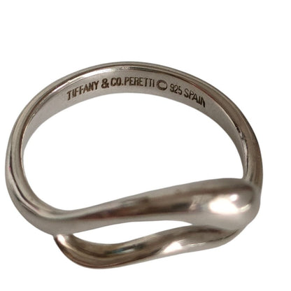 Tiffany & Co 925 Teardrop Wave Ring Silver — view 5