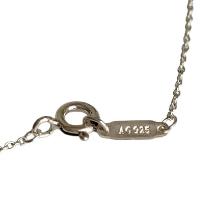 Tiffany & Co 925 GO Rose Flower Motif Chain Pendant Silver — view 6
