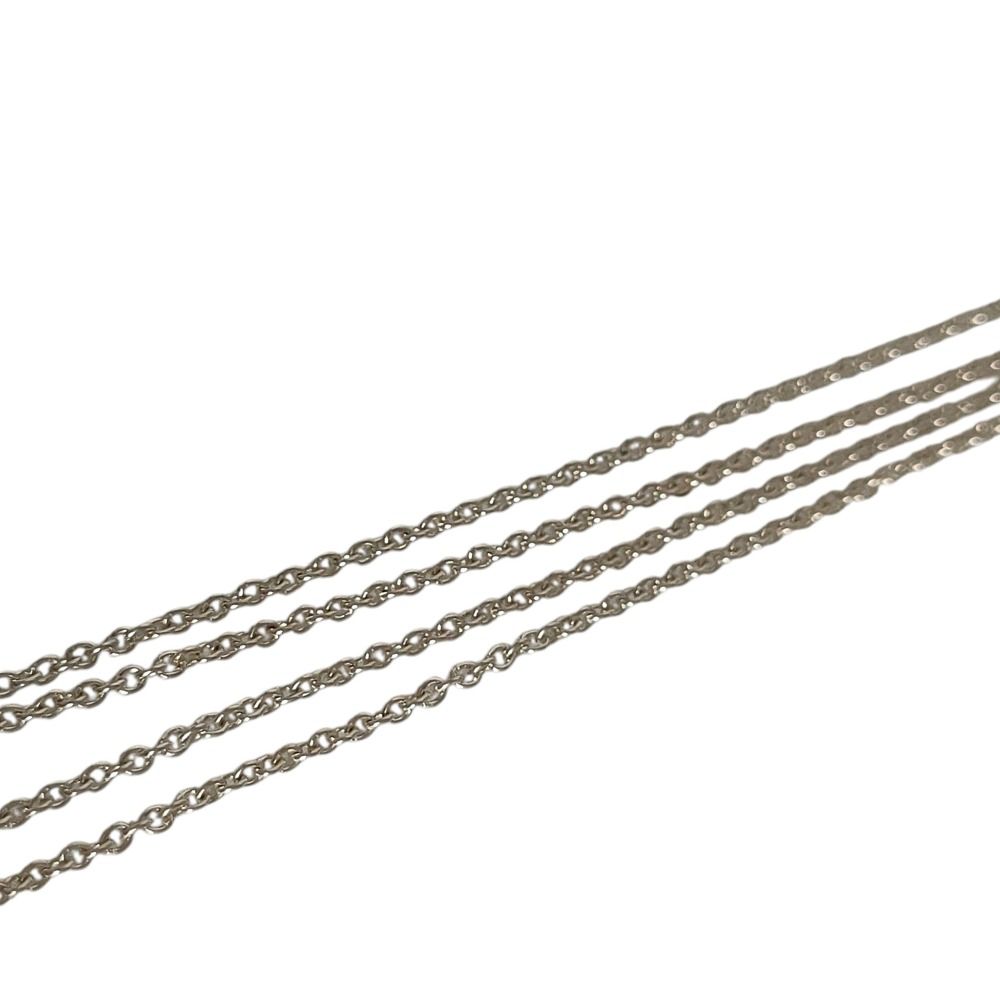 Tiffany & Co 925 GO Rose Flower Motif Chain Pendant Silver — view 5