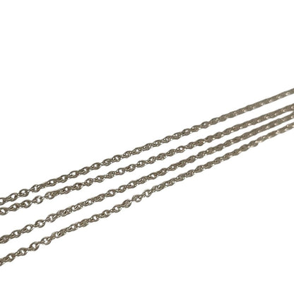 Tiffany & Co 925 GO Rose Flower Motif Chain Pendant Silver — view 5