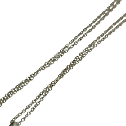 Tiffany & Co 925 GO Cherry Blossom Motif Chain Necklace Silver — view 4