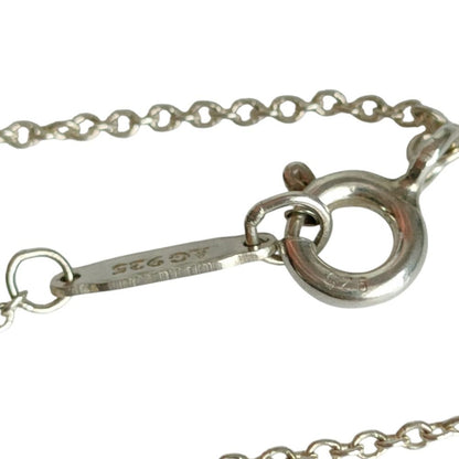 Tiffany & Co 925 GO Cherry Blossom Motif Chain Necklace Silver — view 6