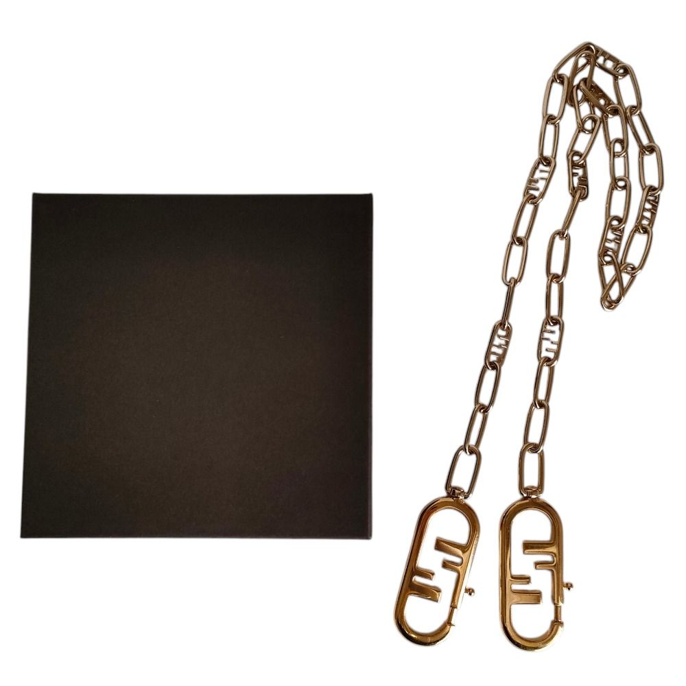 Fendi Strap You FF Metal Chain Shoulder Gold — view 8