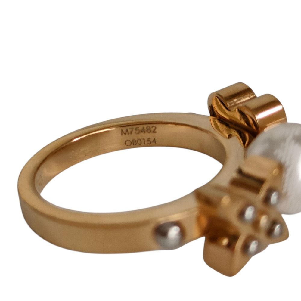 Louis Vuitton Cha Pearl Ring M Gold — view 4