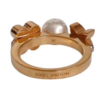Louis Vuitton Cha Pearl Ring M Gold — view 5