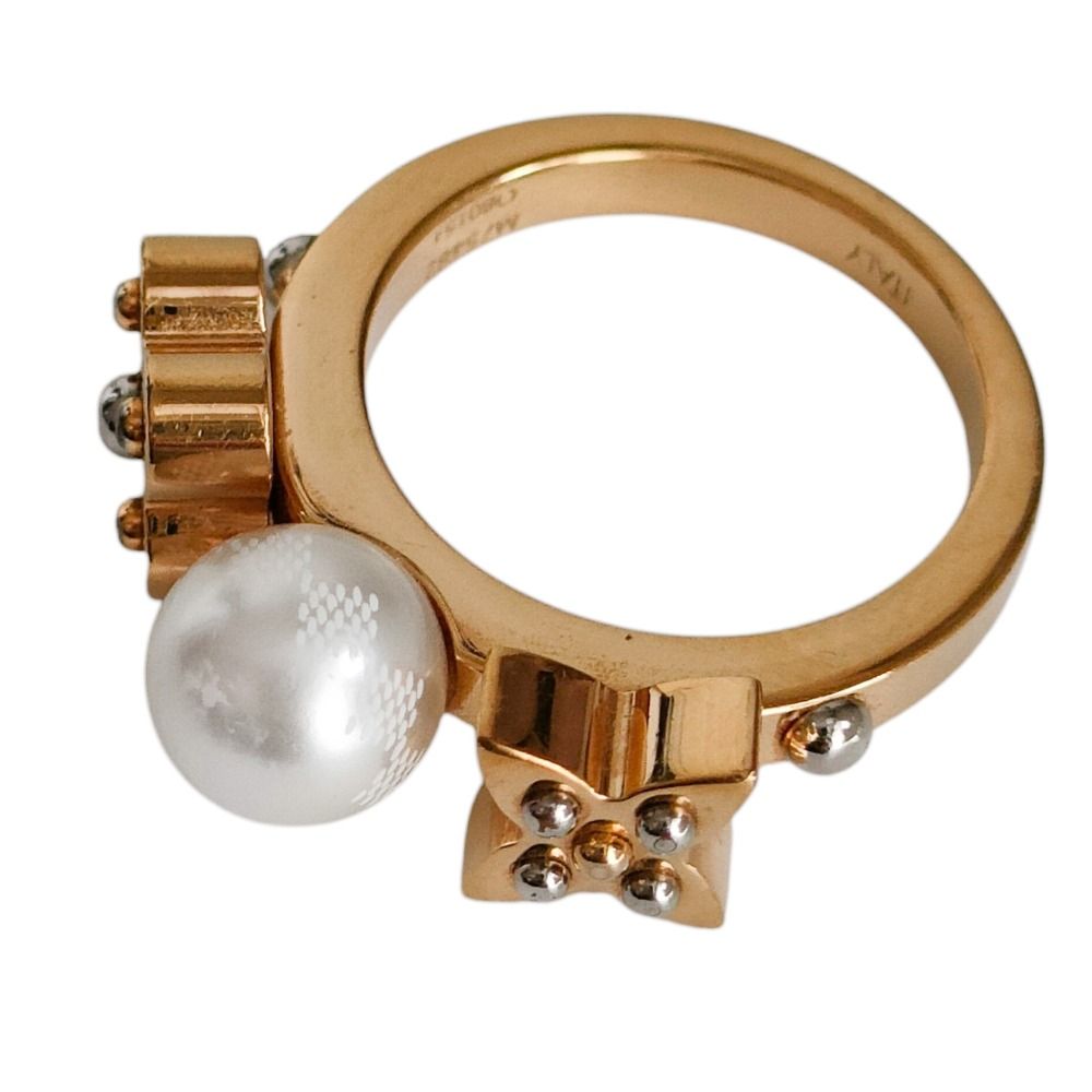 Louis Vuitton Cha Pearl Ring M Gold — view 7