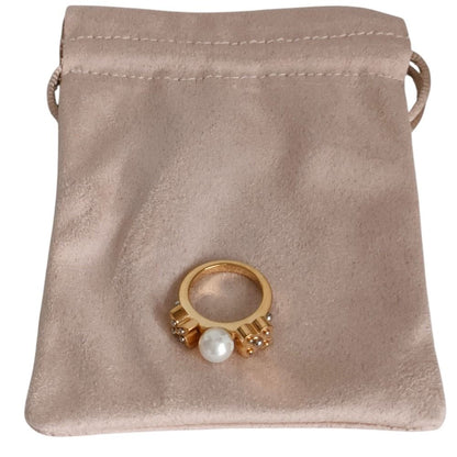 Louis Vuitton Cha Pearl Ring M Gold — view 9
