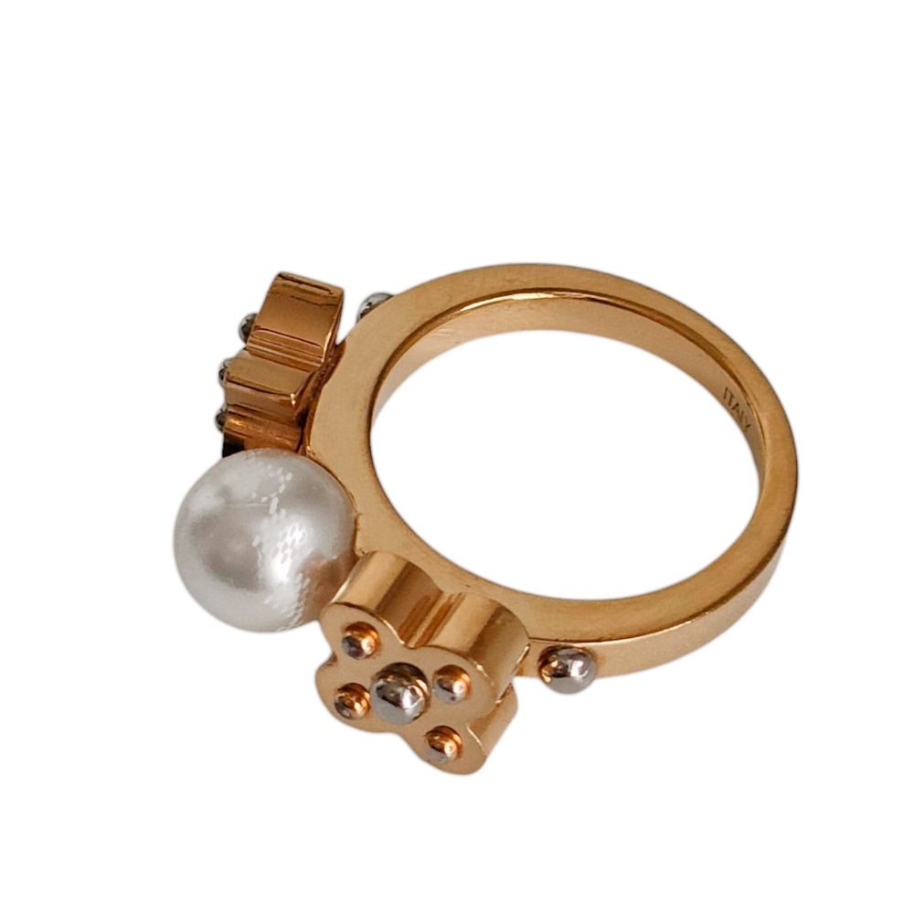 Louis Vuitton Cha Pearl Ring M Gold — view 6