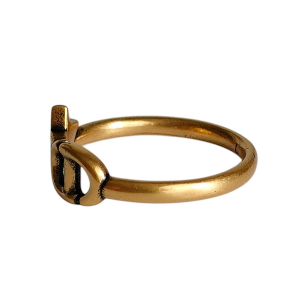 Dior Lucky Charm Star Sterling Ring L Gold — view 2