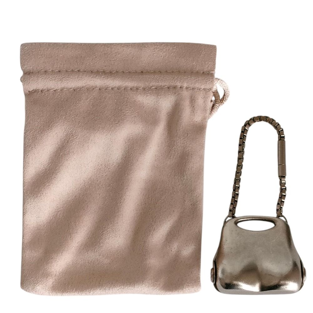 Chanel Metal Hip Bag Motif Bag Charm Silver — view 6