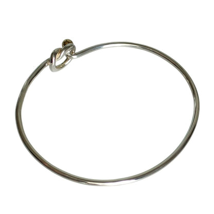 Tiffany & Co 750 925 Love Knot Bangle Silver Gold Bracelet — view 4