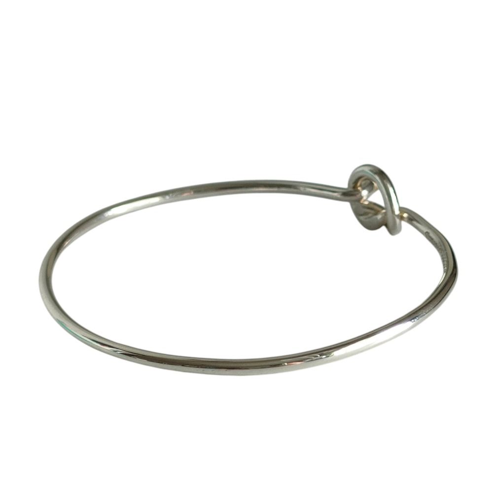 Tiffany & Co 750 925 Love Knot Bangle Silver Gold Bracelet — view 3