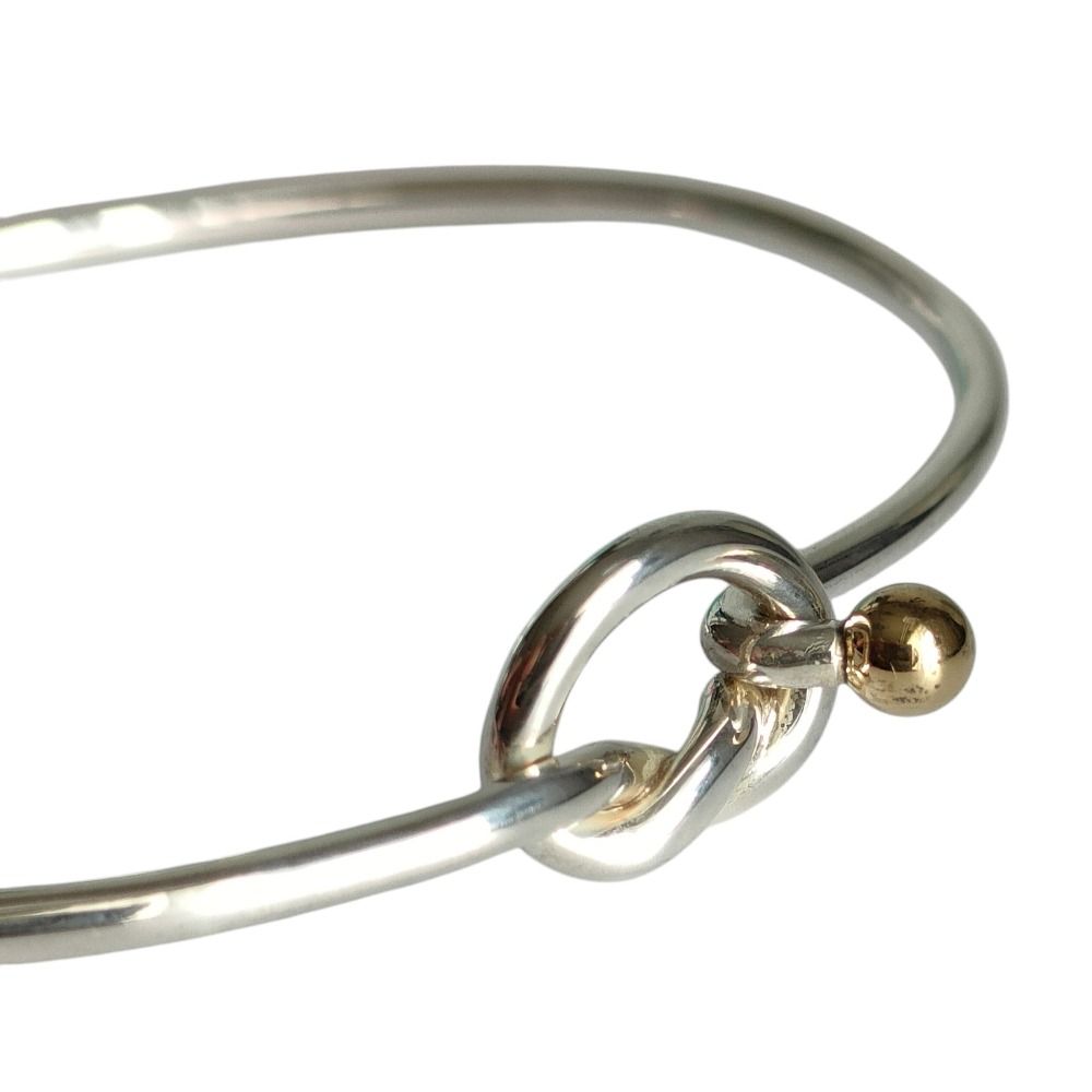 Tiffany & Co 750 925 Love Knot Bangle Silver Gold Bracelet — view 5