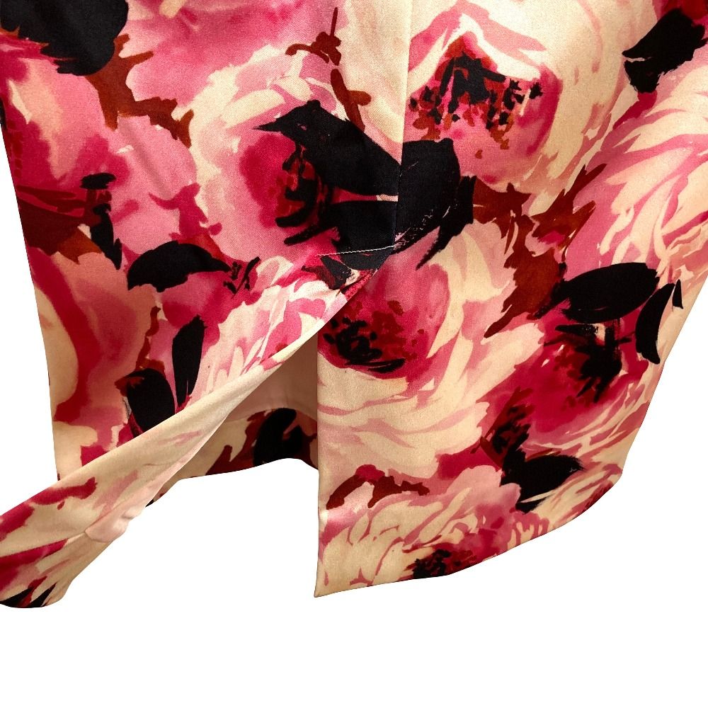 Dolce & Gabbana Rose Print Sleeveless Dress 40 Pink — view 6