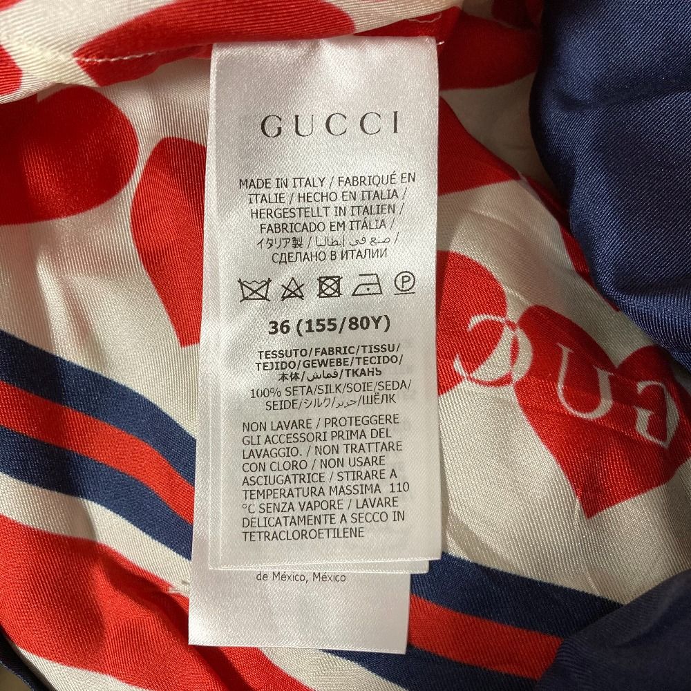 Gucci Heart Print Silk Blouse with Bowtie 36 — view 9