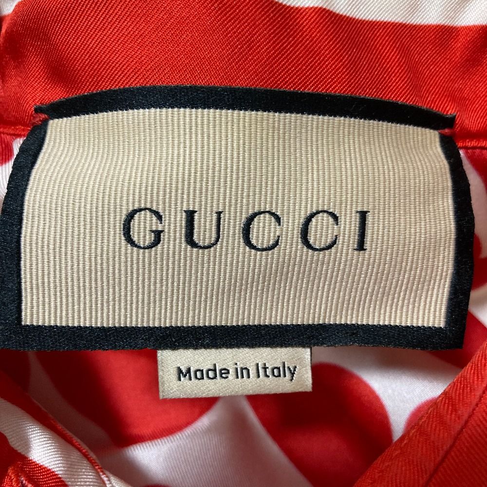 Gucci Heart Print Silk Blouse with Bowtie 36 — view 7