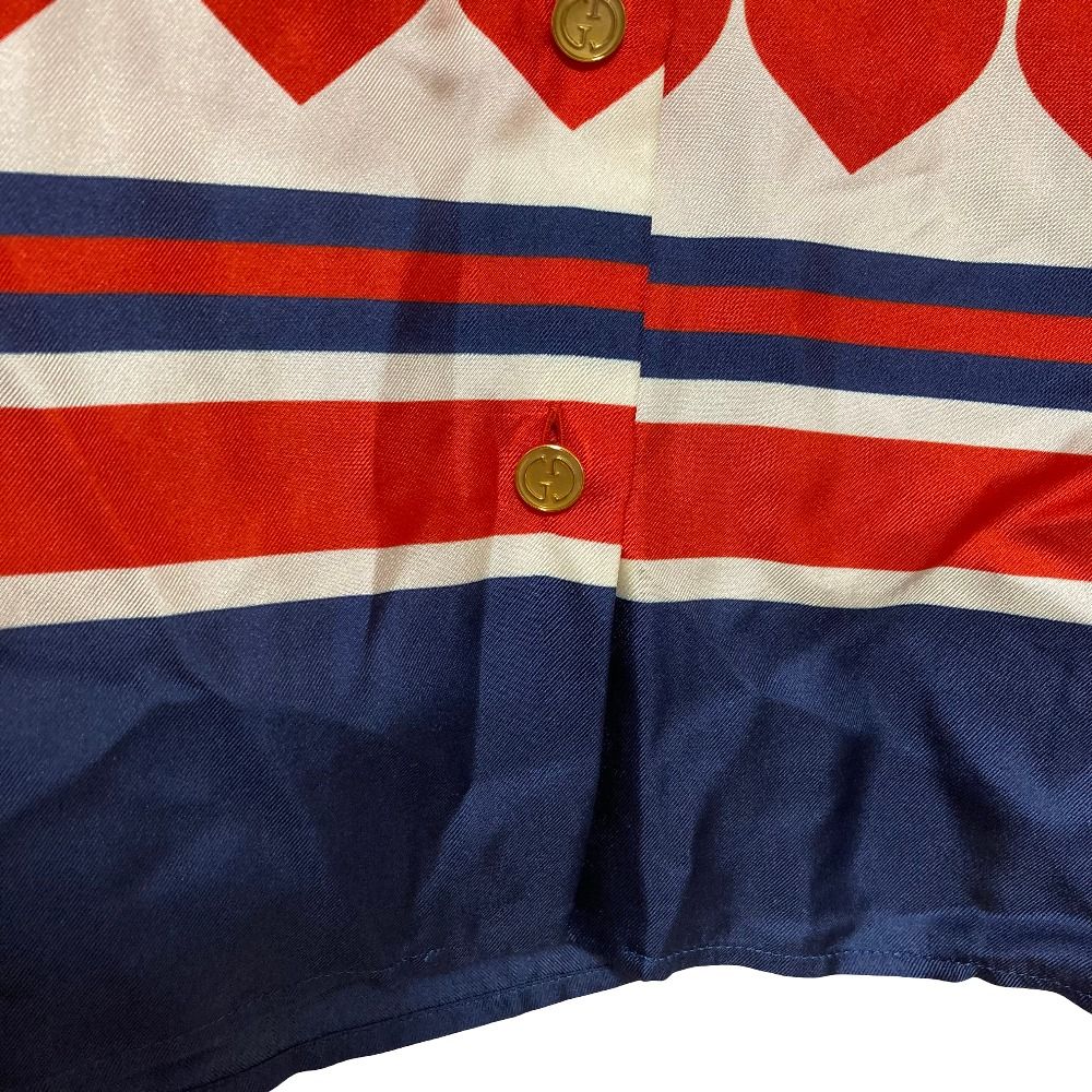 Gucci Heart Print Silk Blouse with Bowtie 36 — view 4