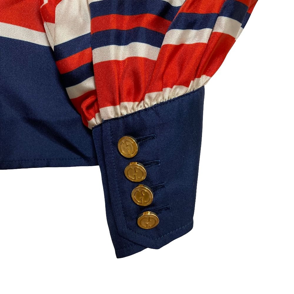 Gucci Heart Print Silk Blouse with Bowtie 36 — view 5