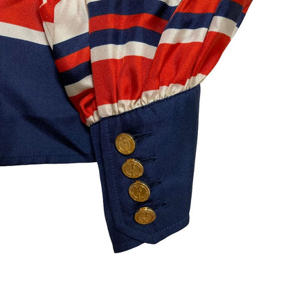 Gucci Heart Print Silk Blouse with Bowtie 36 — view 5