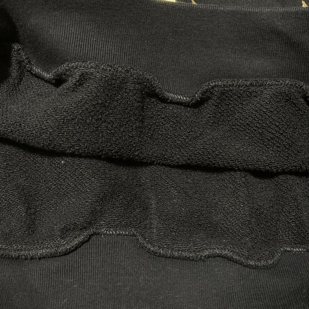 Gucci Web Line Star Print Crew Neck Pullover Sweatshirt XS Black Gold — view 5