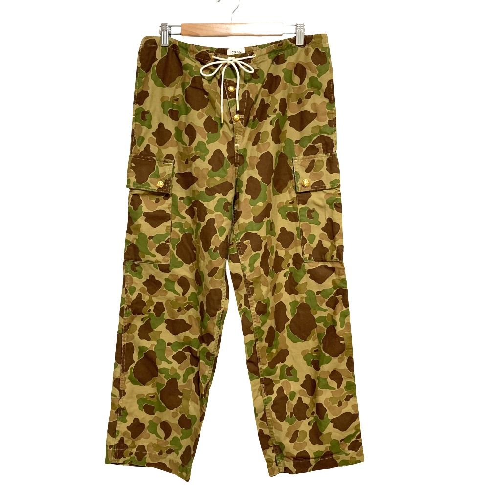 Celine Camouflage Cargo Pants 38 Khaki