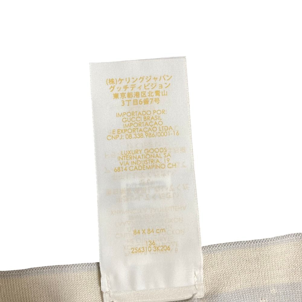 Gucci GG Pattern Wool Knit Scarf Light Blue Beige — view 8