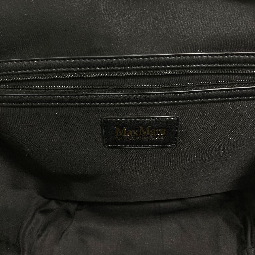 Max Mara Luigibeach MM Tote Natural Black — view 8