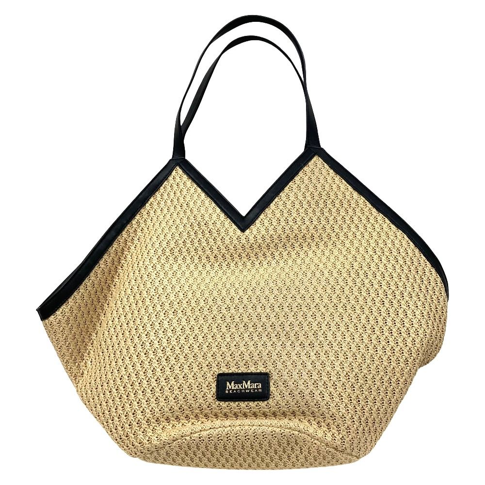 Max Mara Luigibeach MM Tote Natural Black — view 2