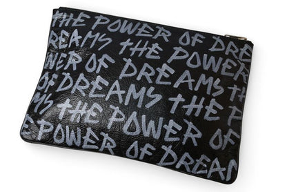 Balenciaga Clutch Graffiti Leather Black — view 3