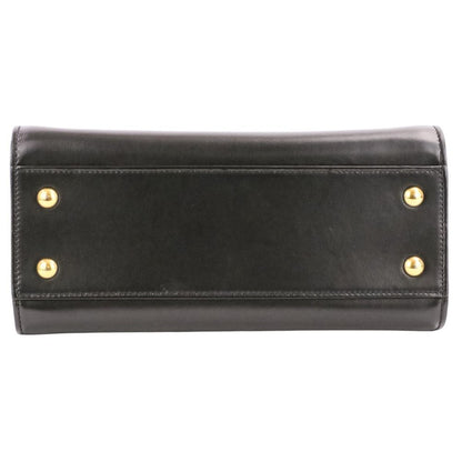 Saint Laurent Paris Leather Baby Cabas 2-Way Shoulder Bag Black — view 7